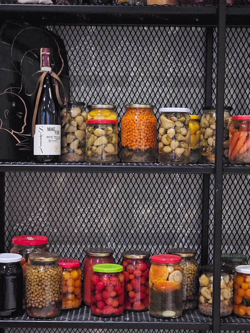 Sija: appealing display of house-made preserves