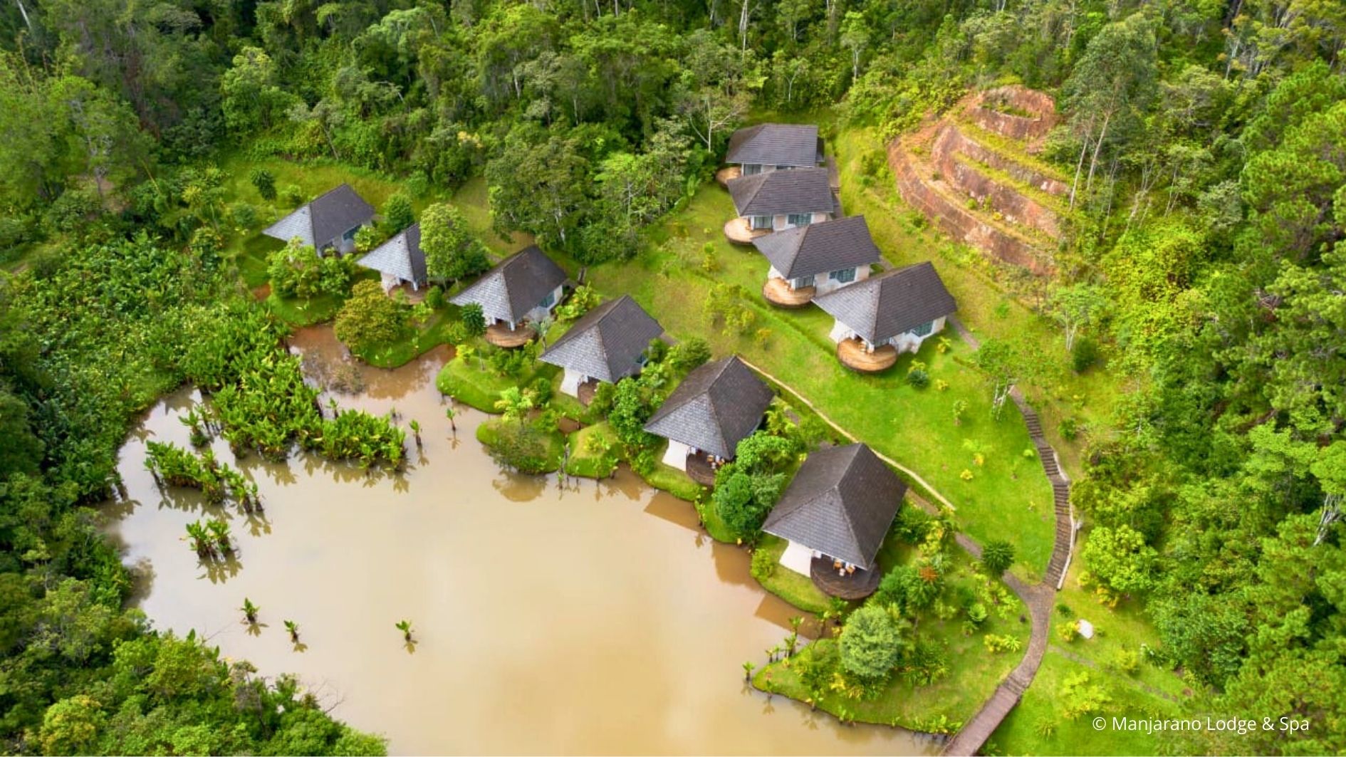 Manjarano Lodge & Spa: high quality aerial venue shot