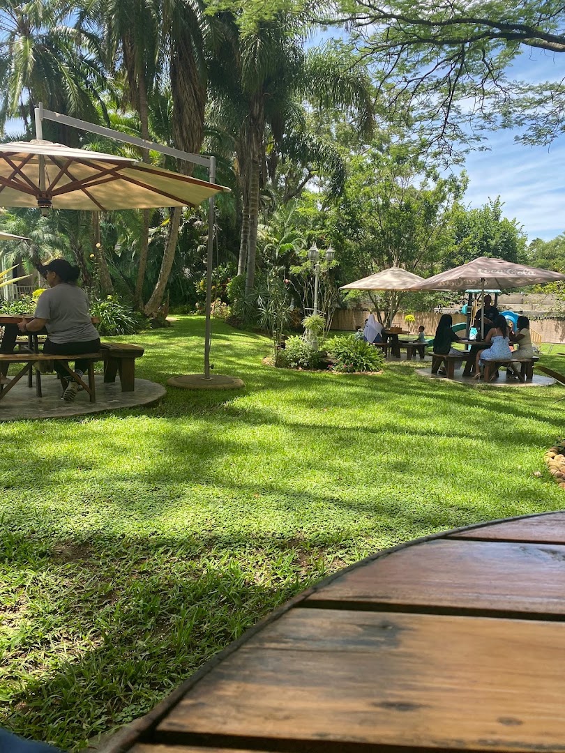 Mijn Kitchen Coffee Shop and B&B: inviting outdoor garden seating area