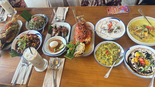 Rembayung: appetizing spread of restaurant food