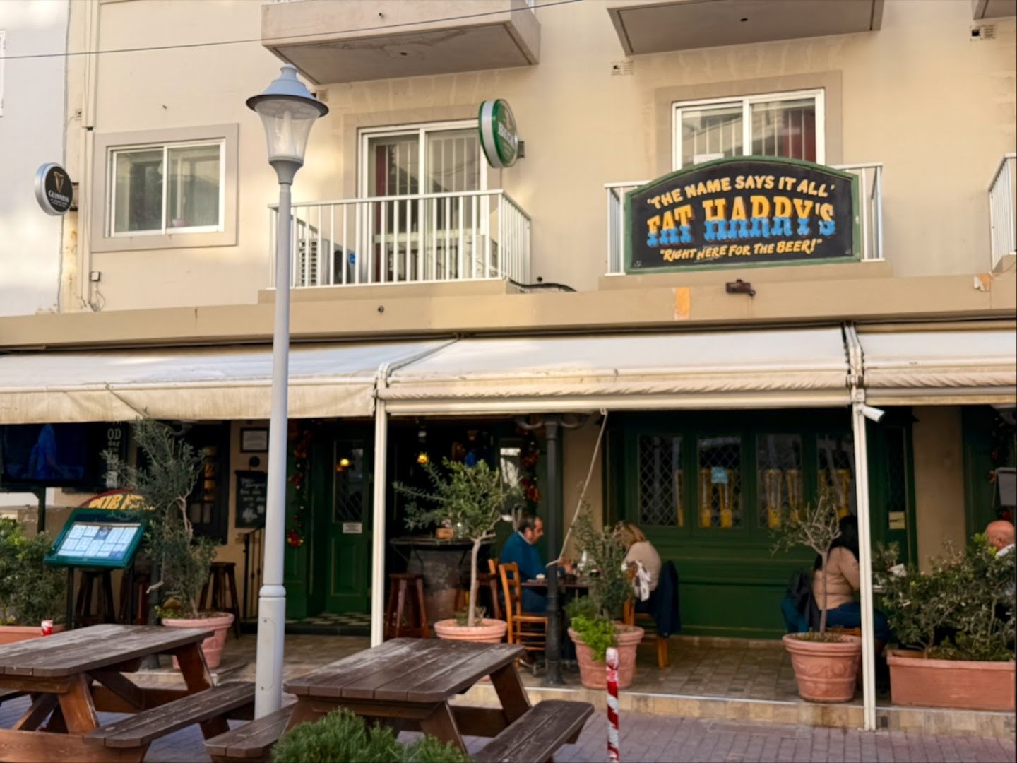 Fat Harry’s Pub: clear exterior shot of venue