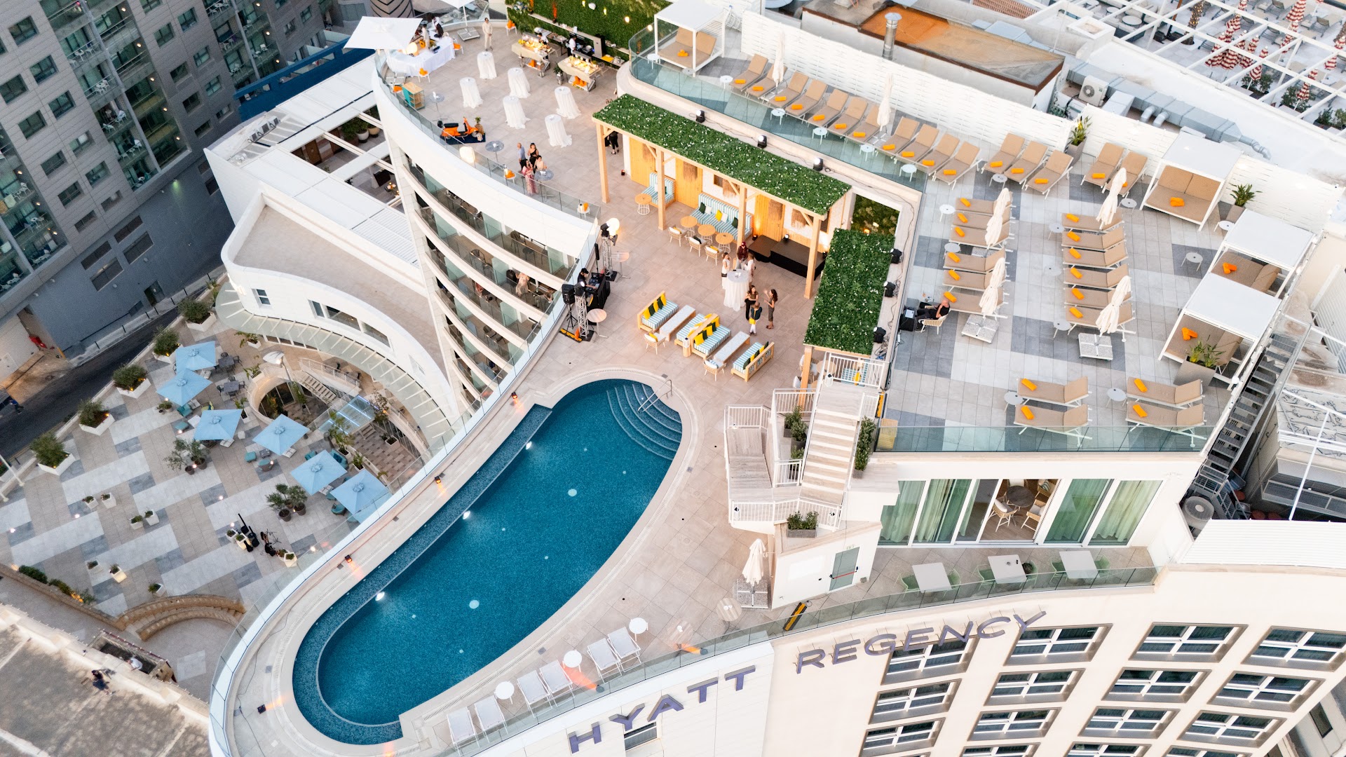 Seed Rooftop: high quality aerial venue shot