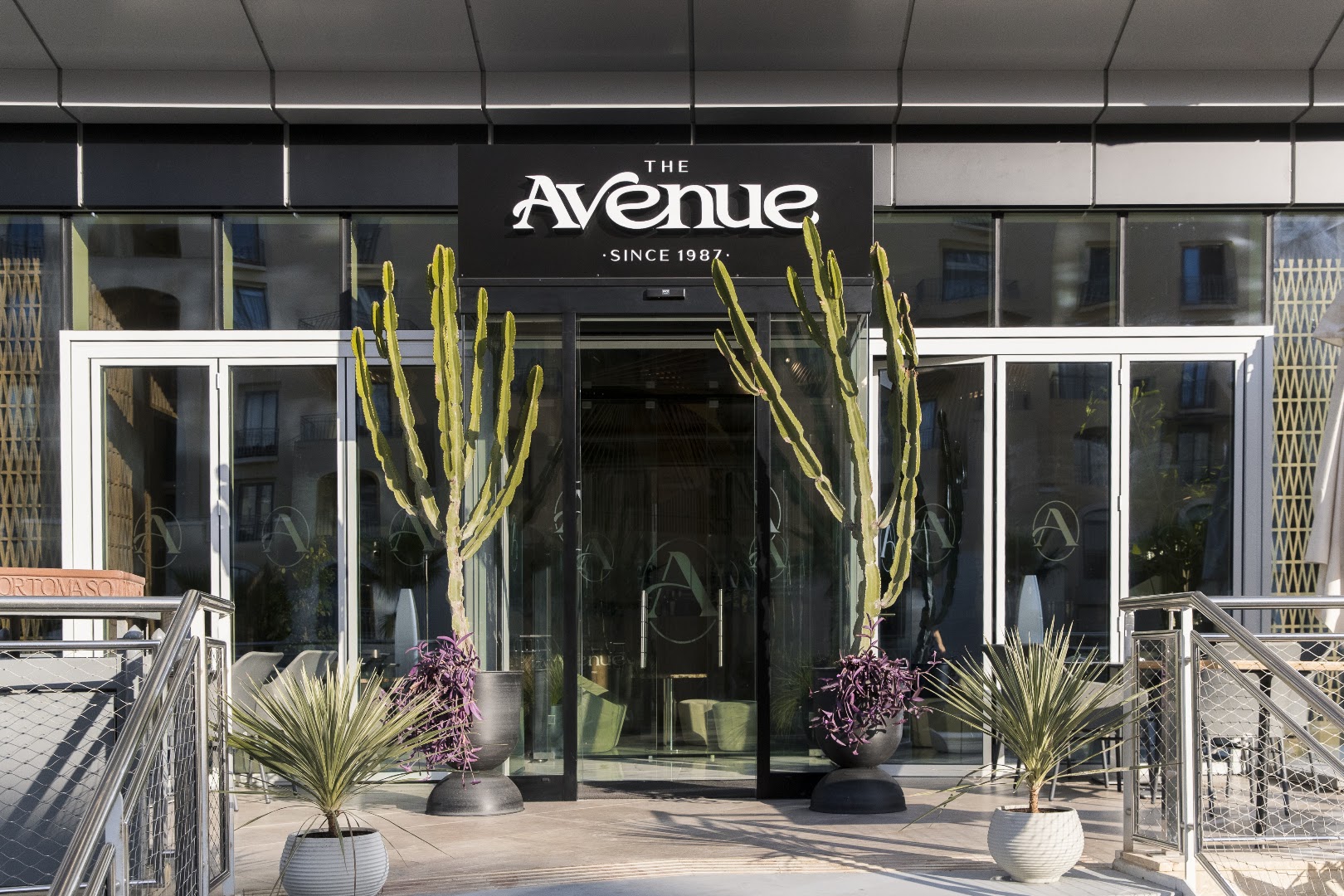 The Avenue: professional exterior shot of venue