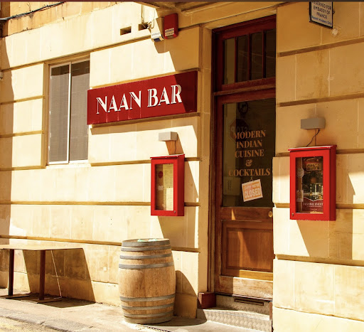 Naan Bar: clear, professional exterior shot