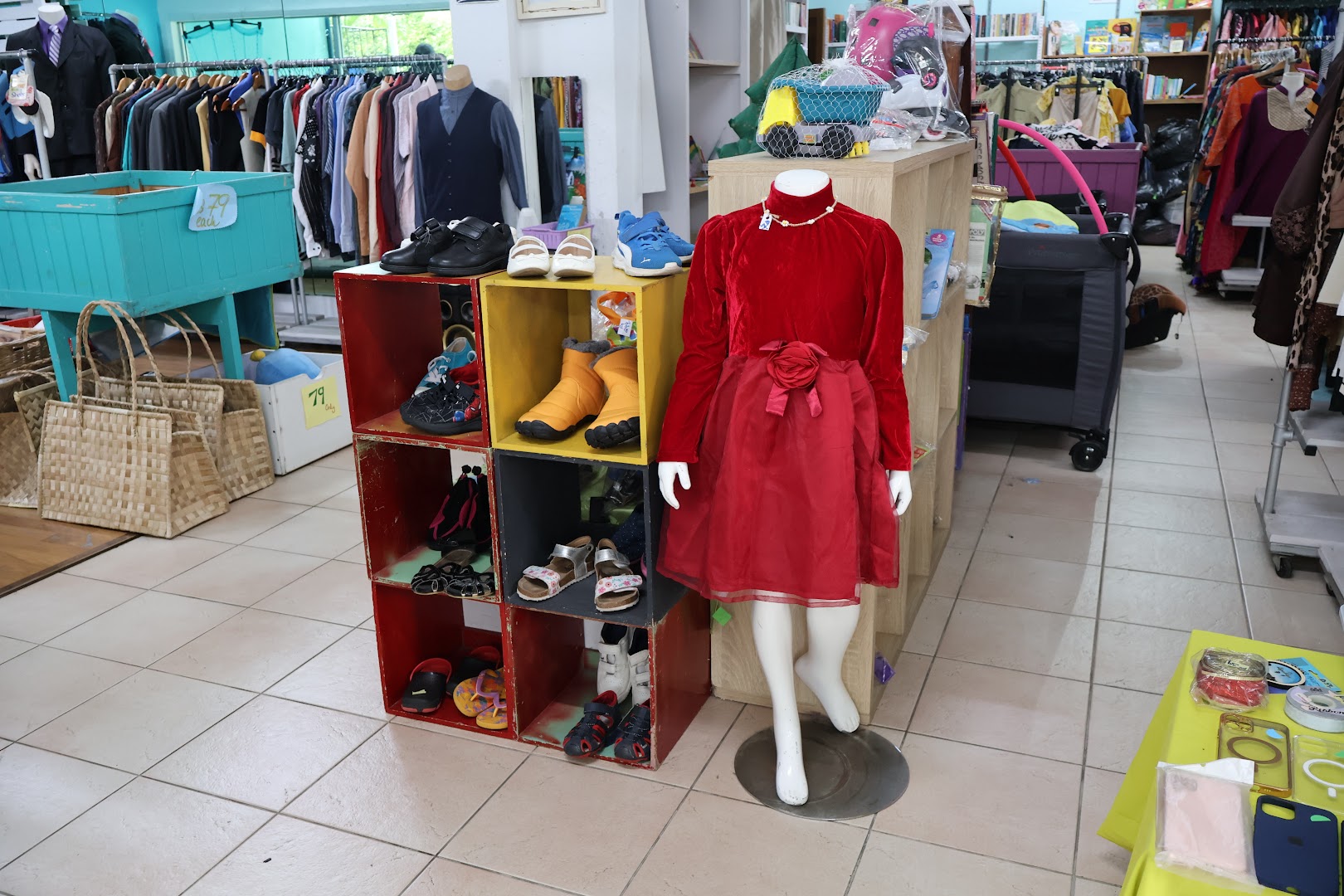 The Good Shop Mauritius: clear display of shop products