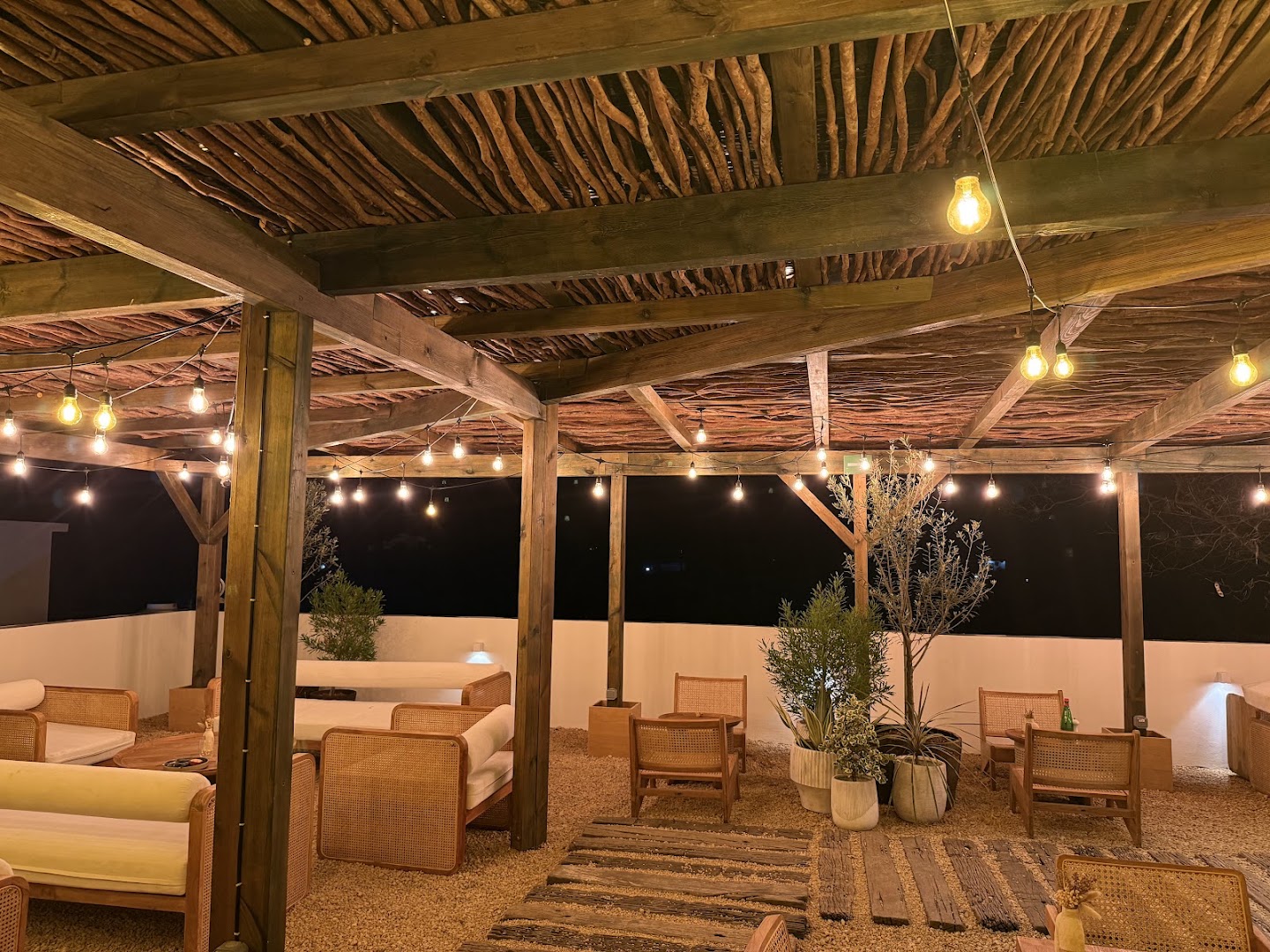 Au Feu De Bois: inviting and atmospheric restaurant terrace