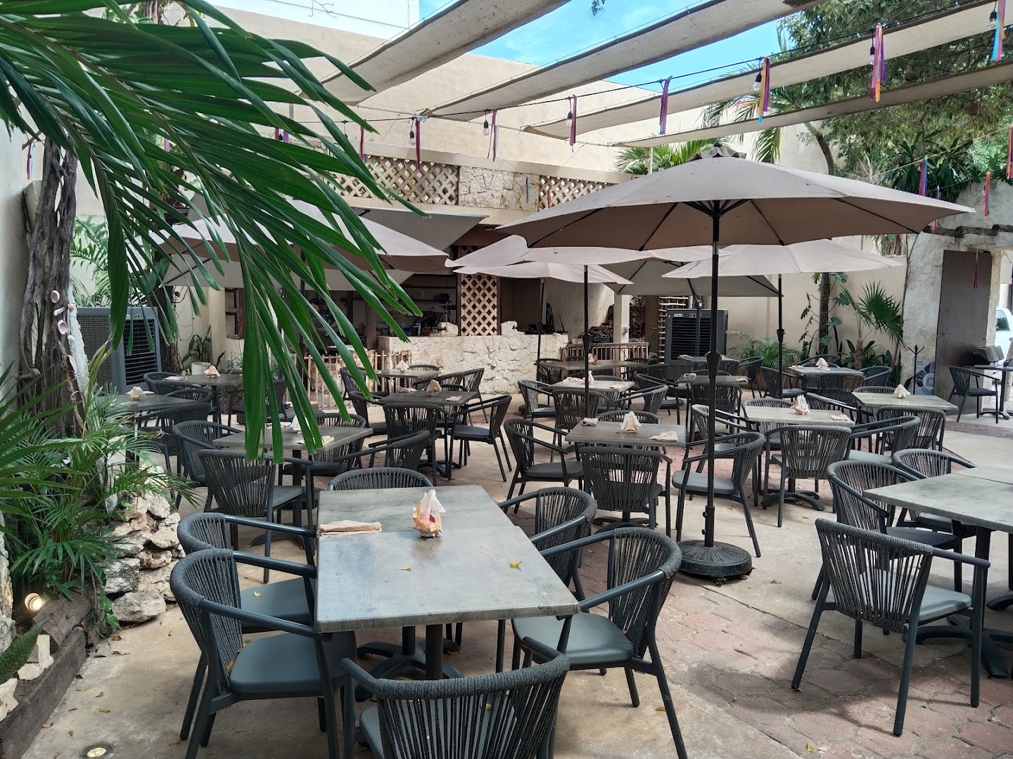 Autóctona: inviting and clear restaurant terrace