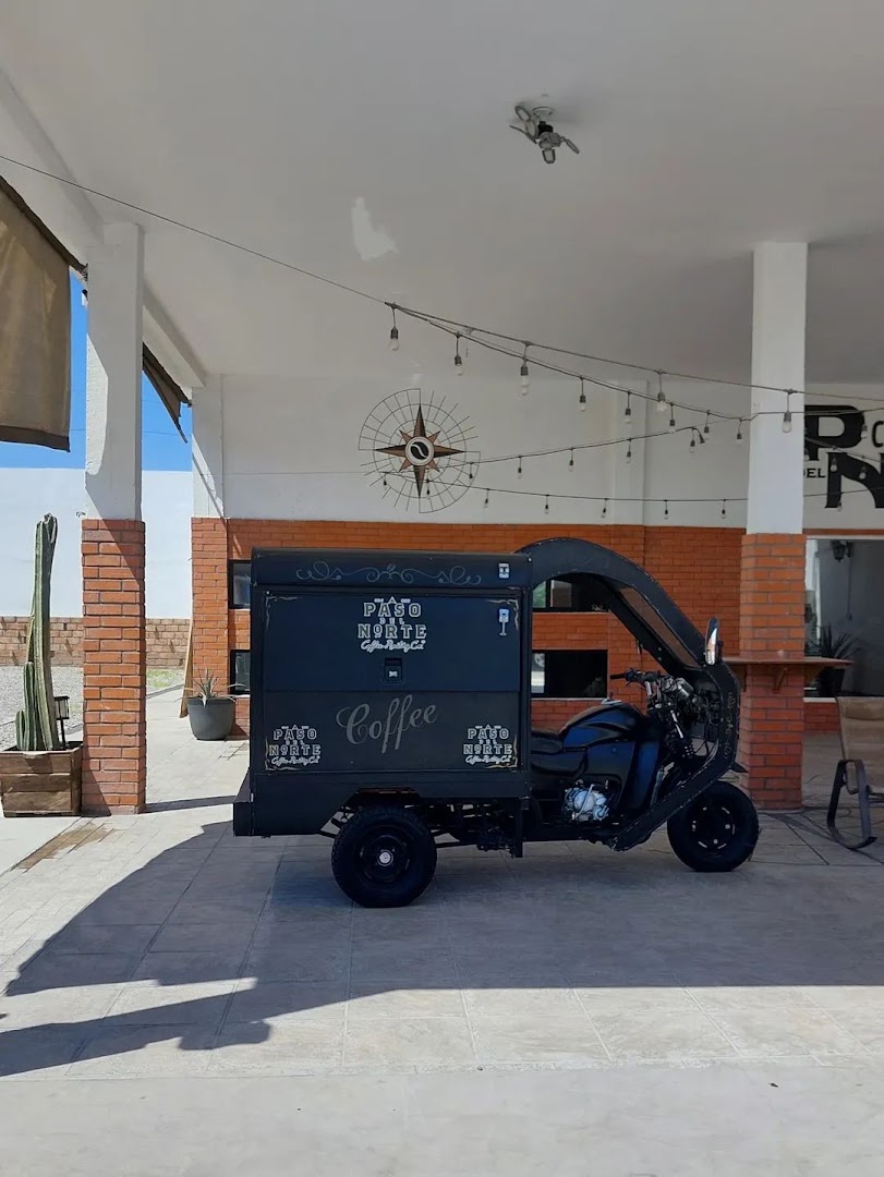 Paso del Norte Coffee Roasting: clear photo of venue branding