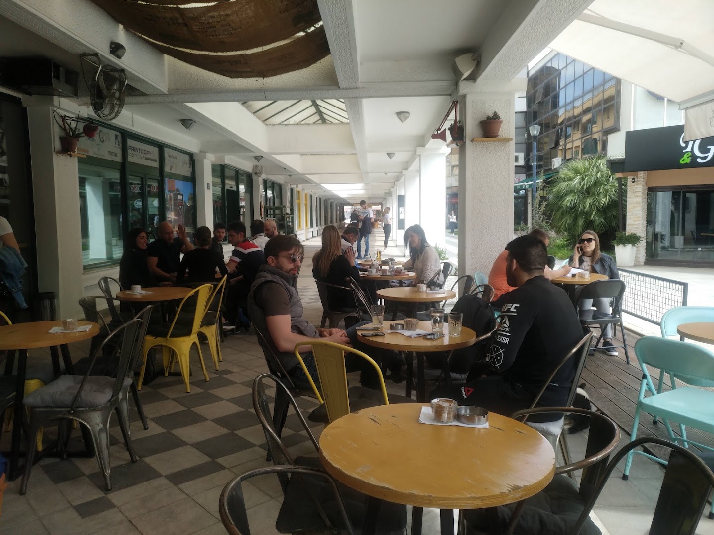 Zrno: inviting outdoor seating area