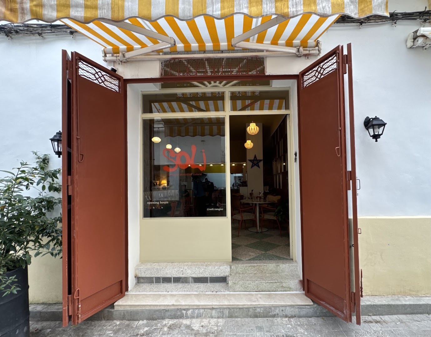 Soli Tangier: clear, inviting restaurant exterior shot