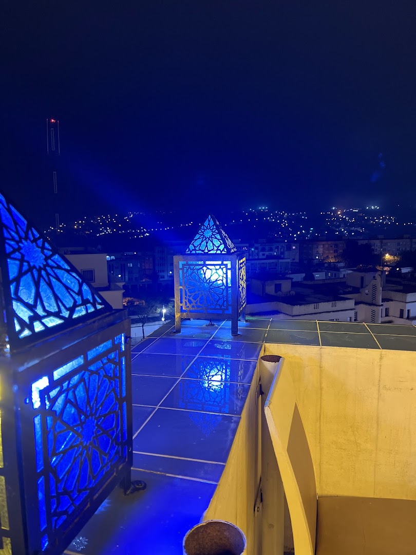 Borj El Hafa: atmospheric terrace view at night