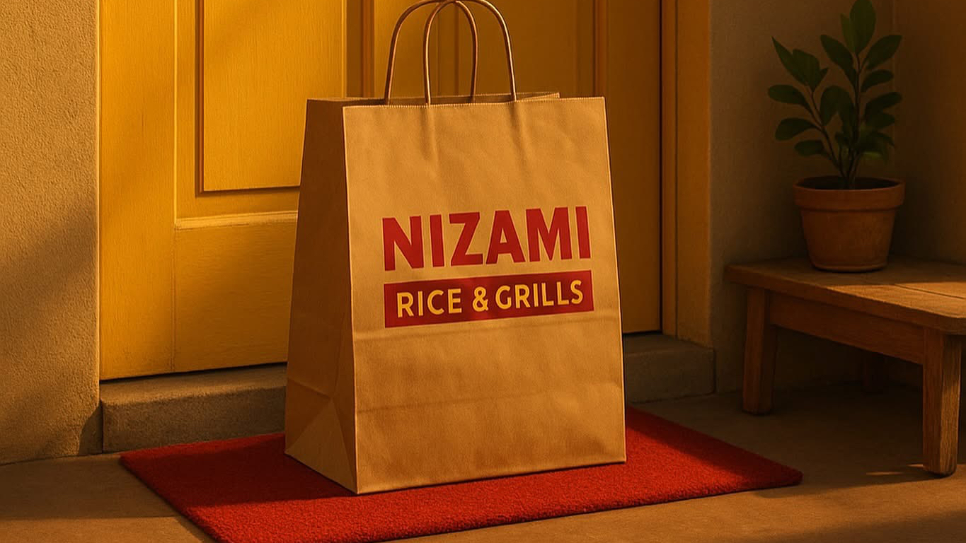 NIZAMI Rice & Grills: professional branding and clean composition