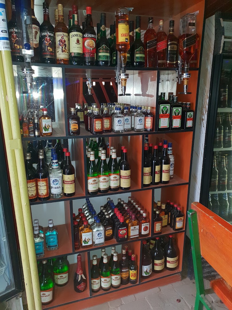 Eyambeko Bar: clear display of bar inventory