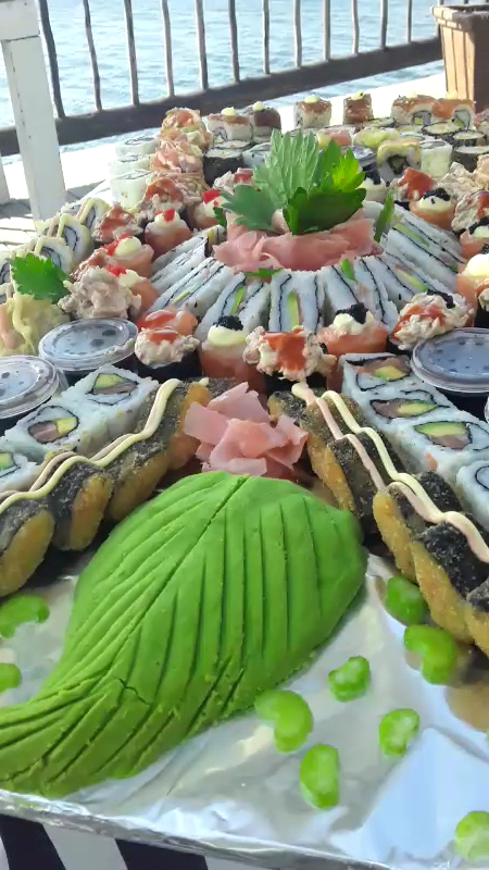 Dockside Seafood & Grill: appetizing display of fresh sushi