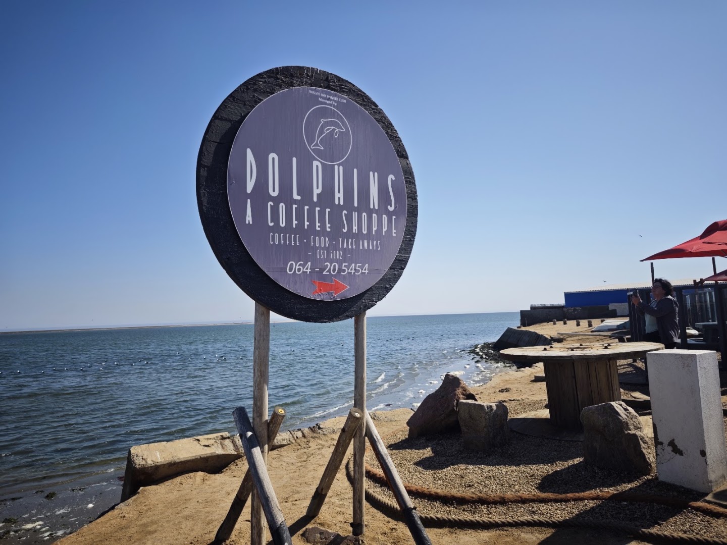 Dolphins a Coffee Shoppe: clear signage showing venue location