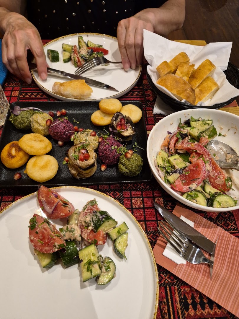 MADA: appetizing food spread at restaurant