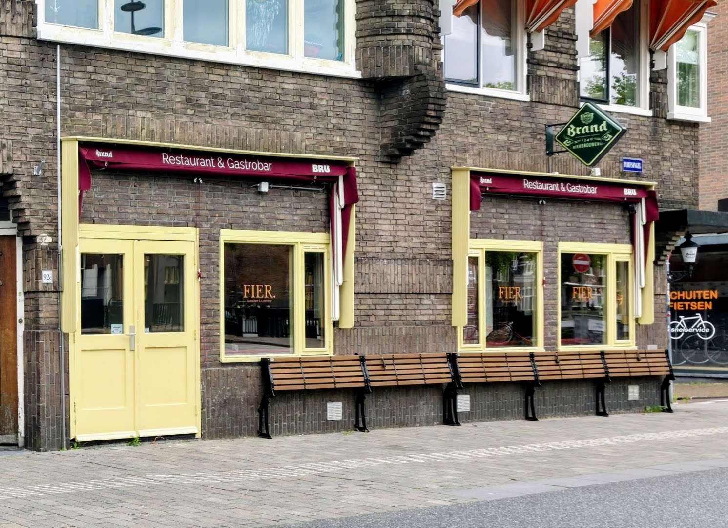 Fier: clear exterior shot of restaurant