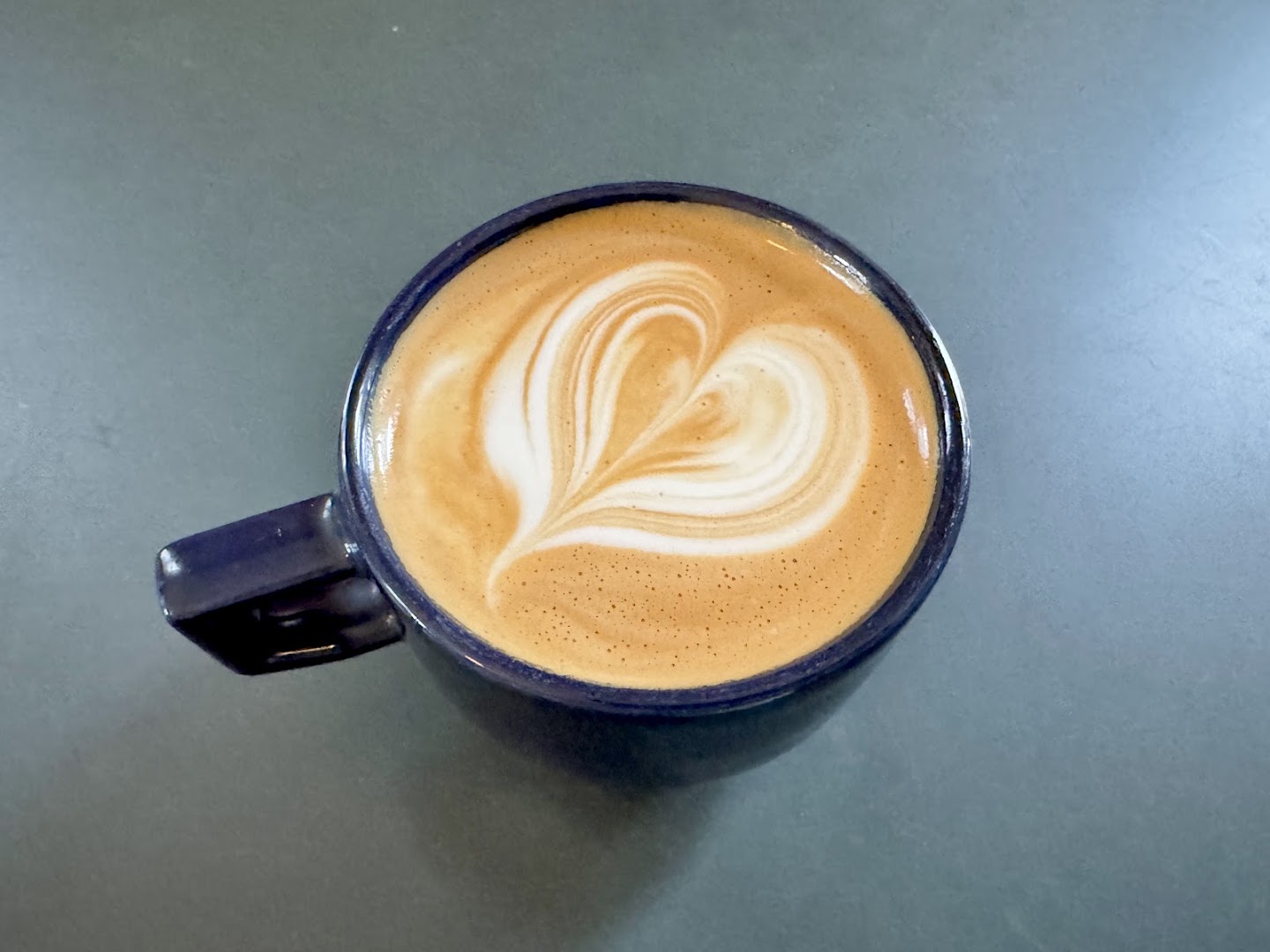 Blue: high quality latte art photo