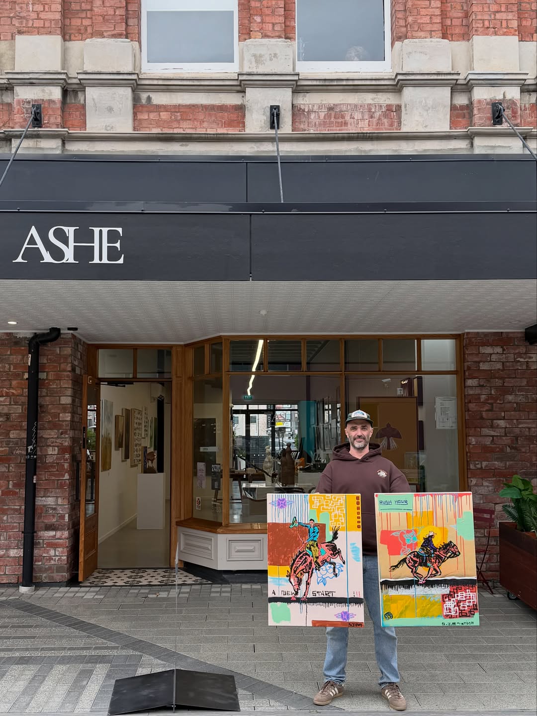 Ashe: clear, professional gallery storefront photo