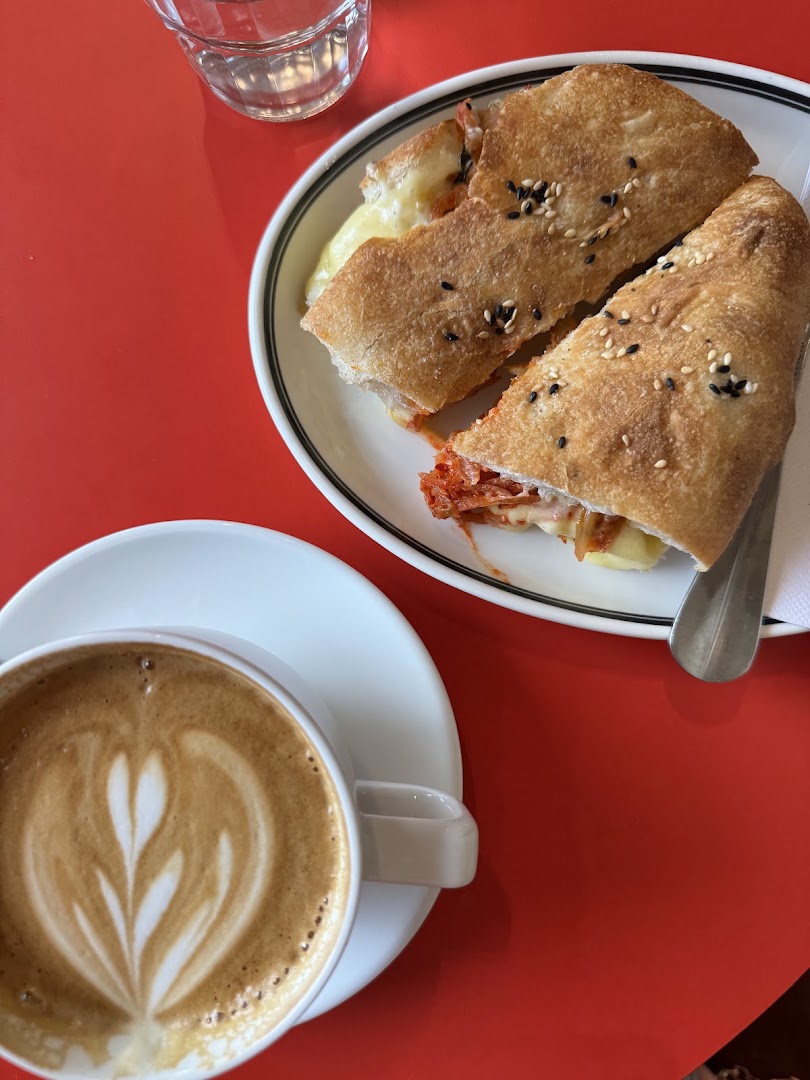 Peaches: appetizing food and coffee shot