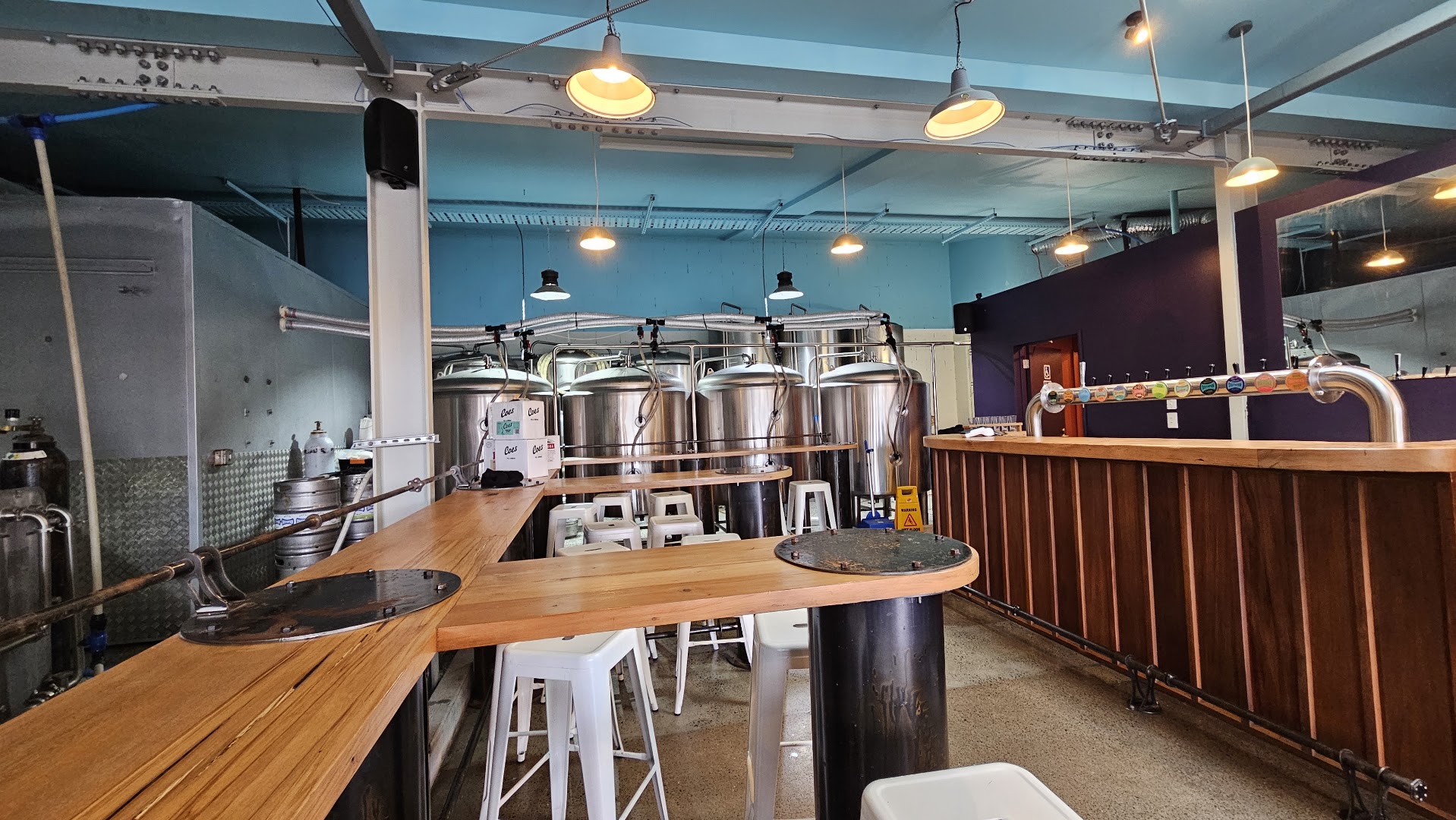 Southpaw Brewing Company: clear view of brewery interior
