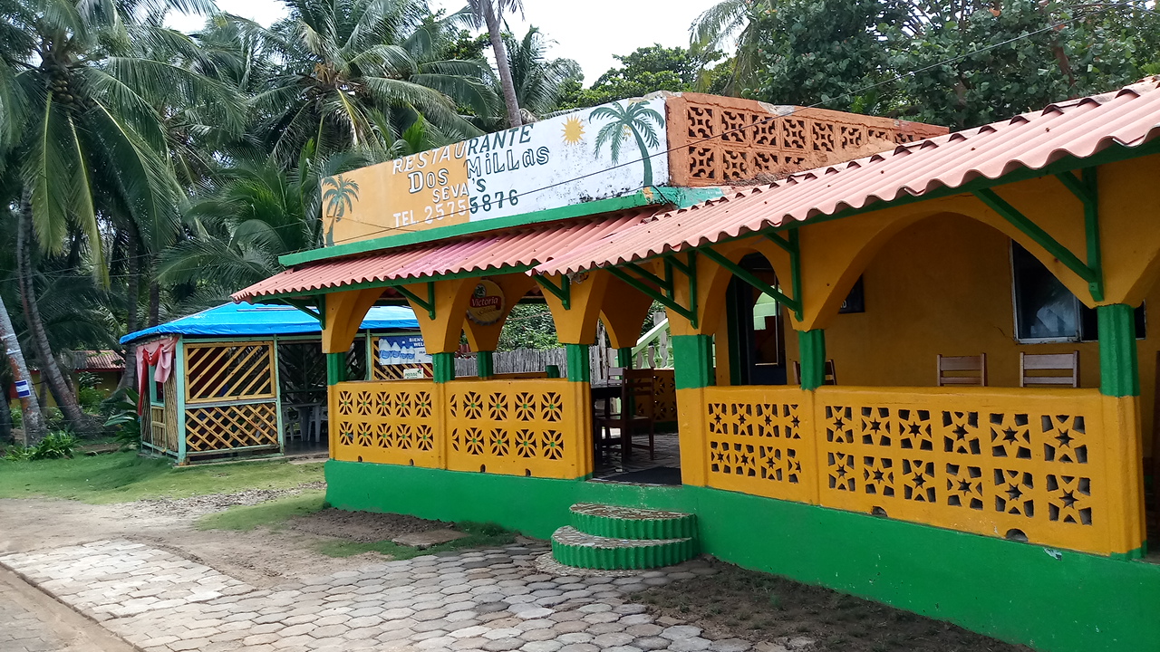 Dos Millas Seva's: clear exterior shot of restaurant