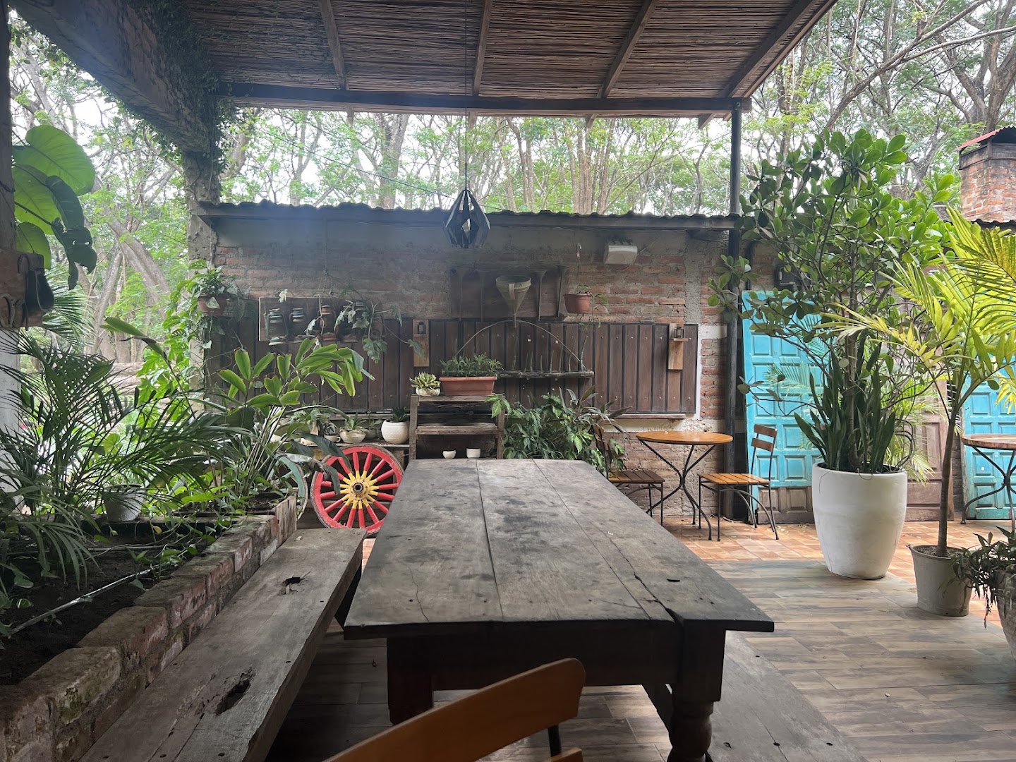 Machete Market Cafe: inviting and atmospheric restaurant terrace