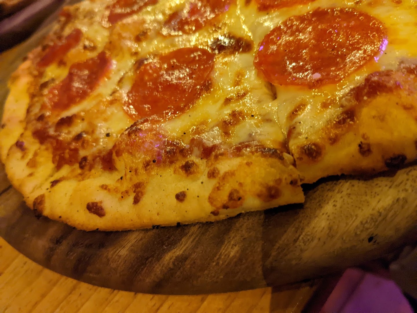 Sauced Pizza: appetizing close-up of pizza