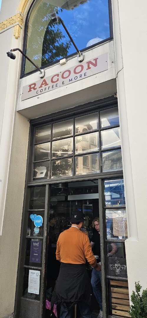 Racoon Coffee: clear shot of venue entrance