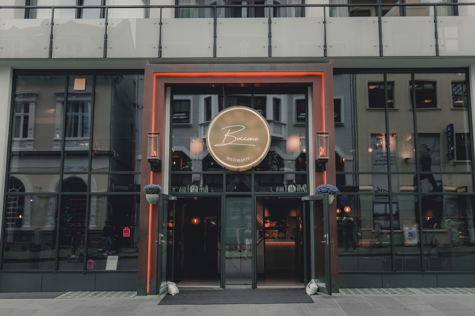 Boccone: professional exterior shot of restaurant