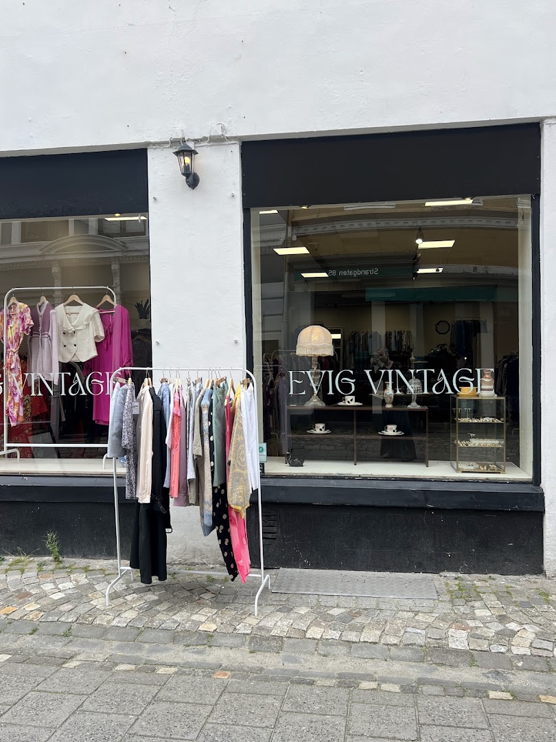 Evig Vintage: clear storefront photo showing shop