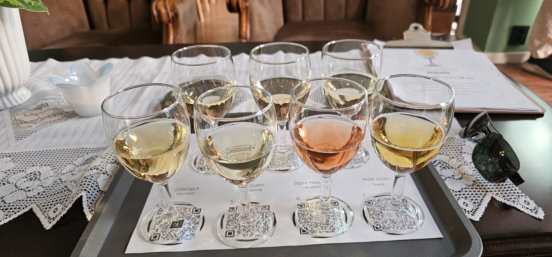 Siderbar: clear photo of drink flight