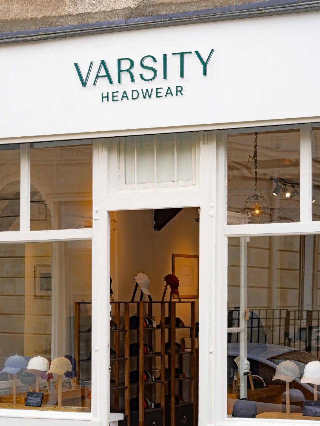 Varsity Headwear Flagship: clear, professional storefront photo