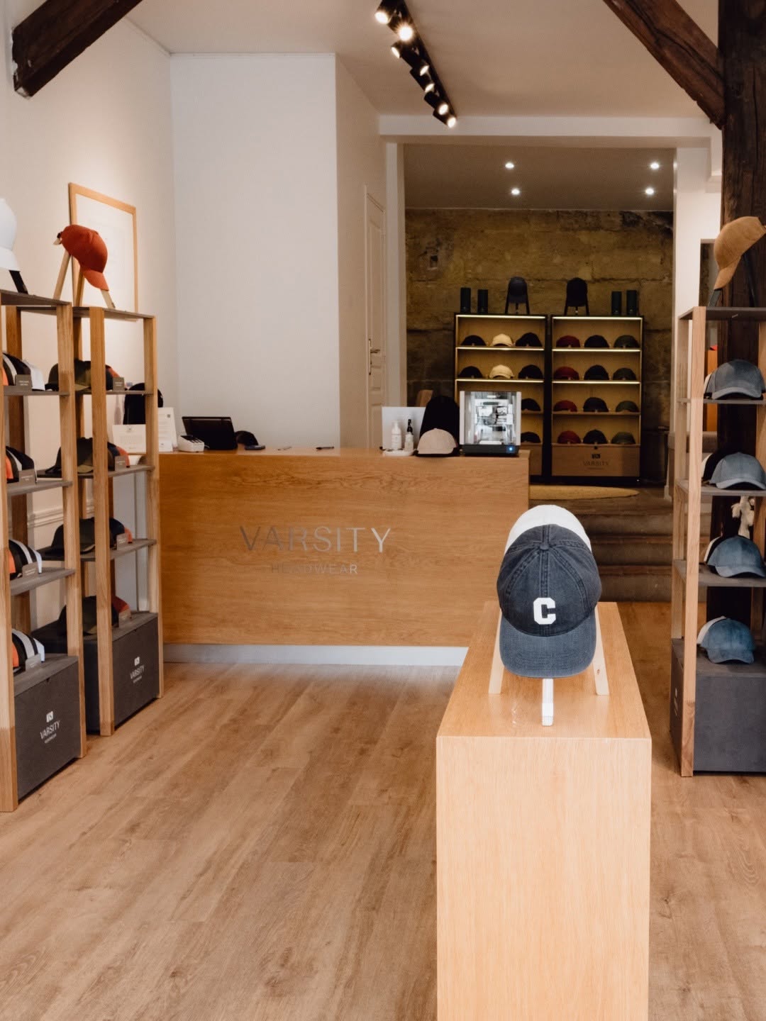 Varsity Headwear Flagship: professional interior shop display photo