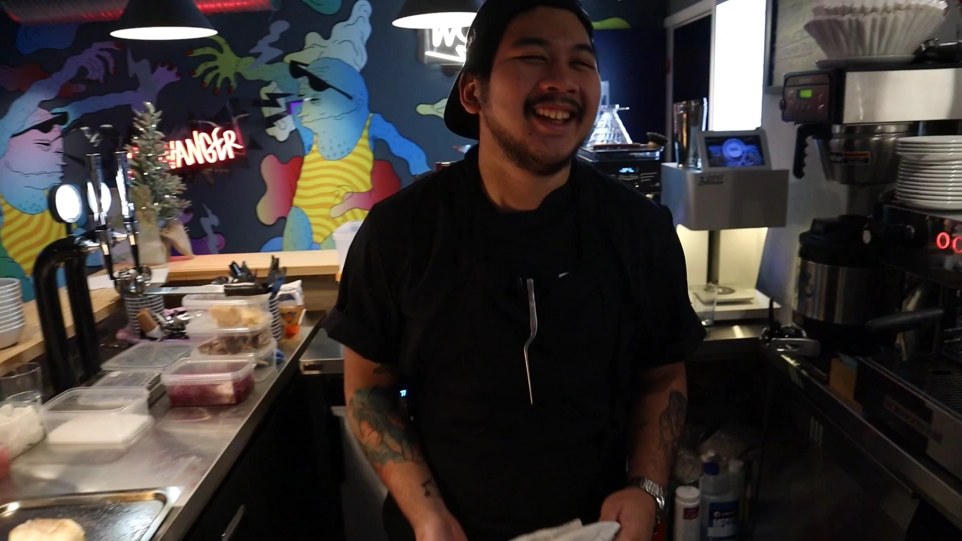 Lervig Local: friendly staff member in venue