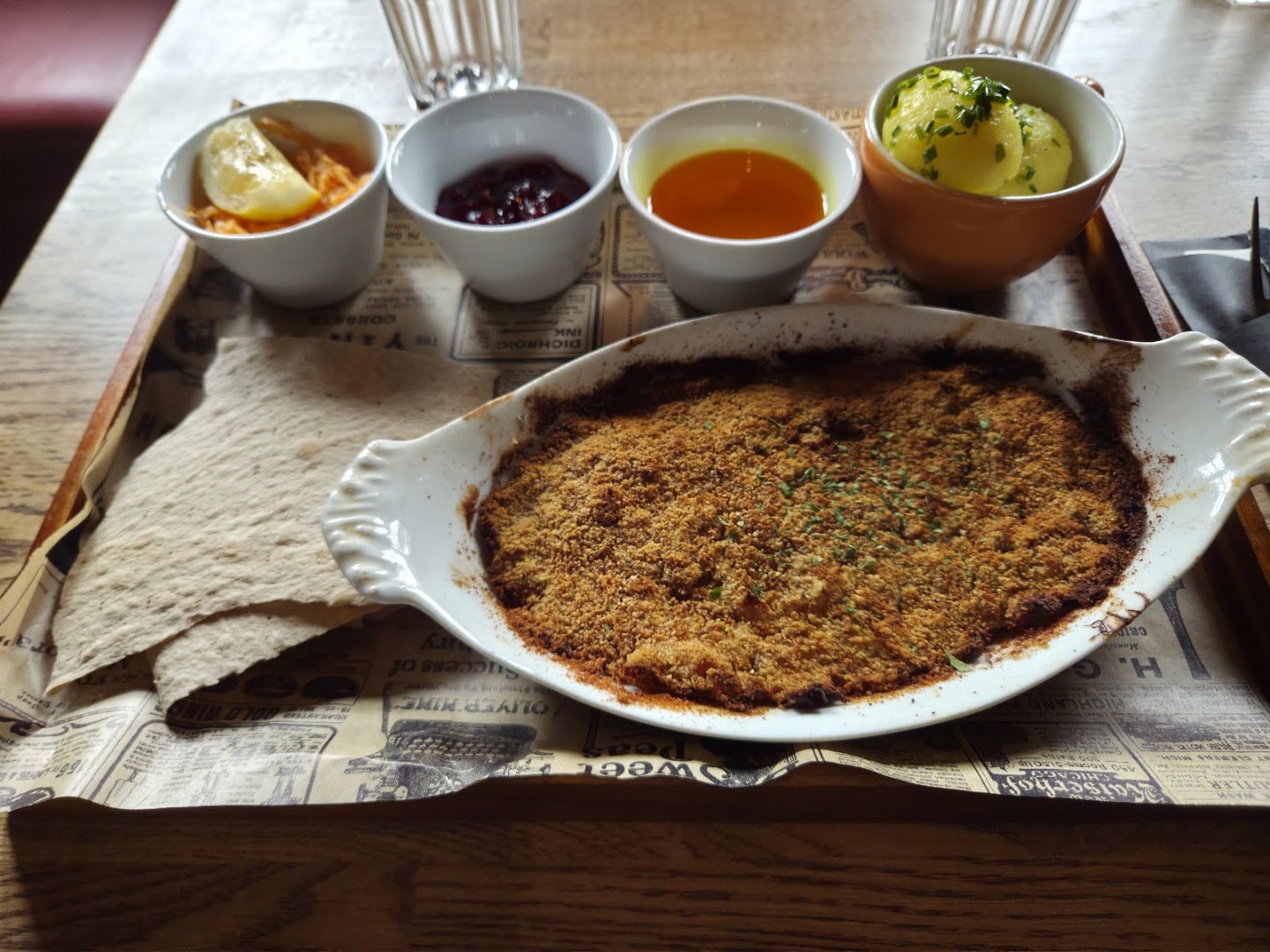 Bryggebaren: appetizing photo of served food