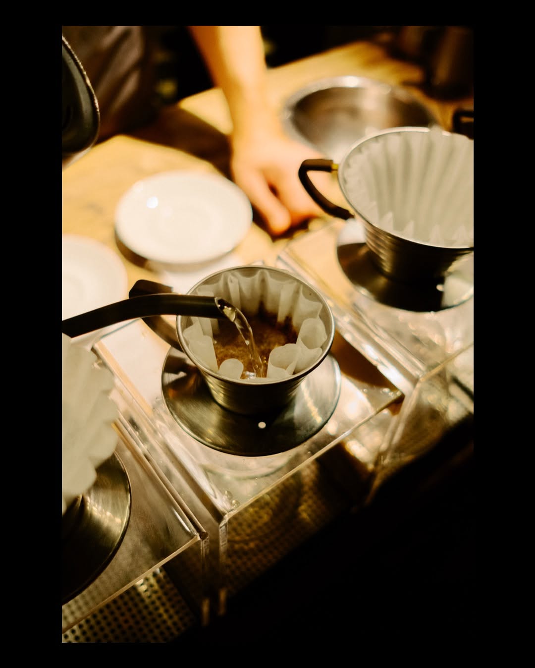 Risø Mat & Kaffebar: high quality coffee preparation shot