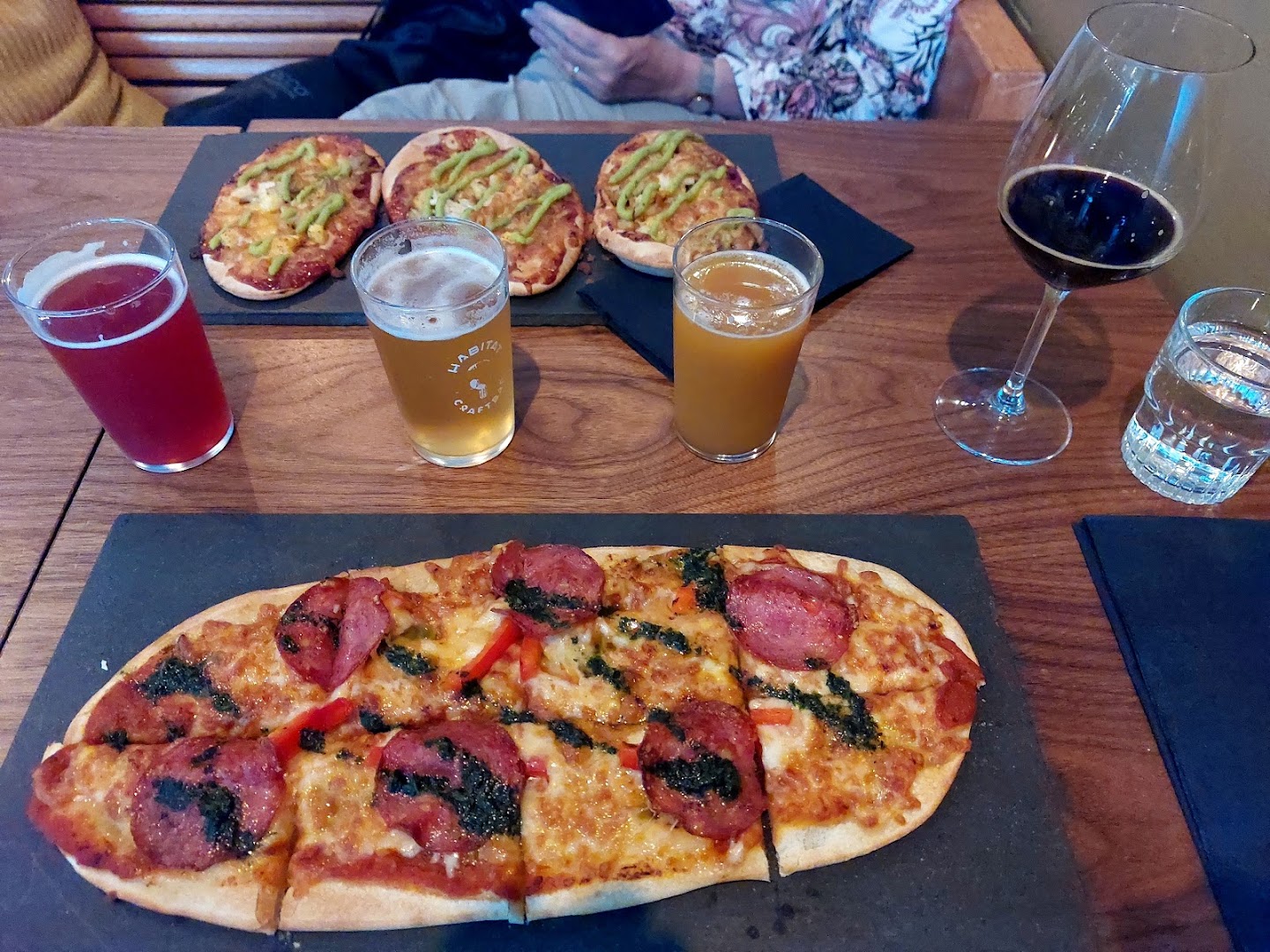 Habitat Craft Bar: appetizing food and drink display