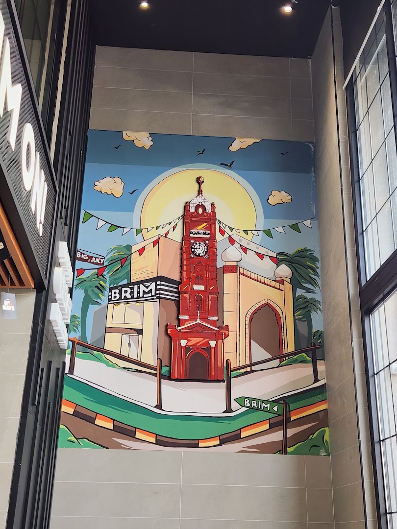 BRIM Burgers: attractive mural of the venue