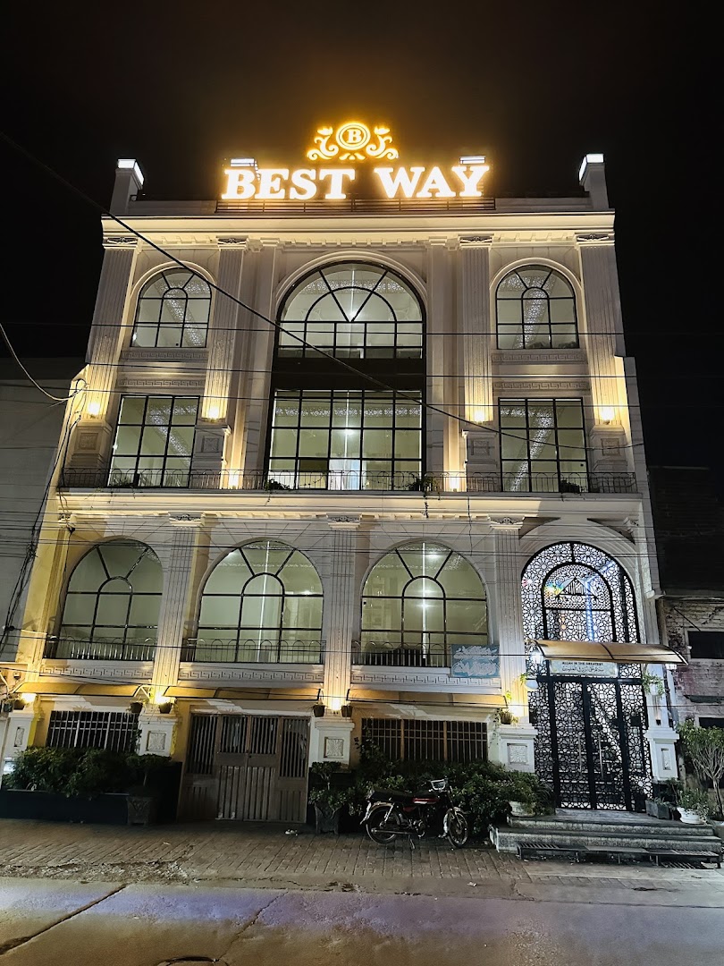 BestWay Restaurant: clear professional exterior night shot