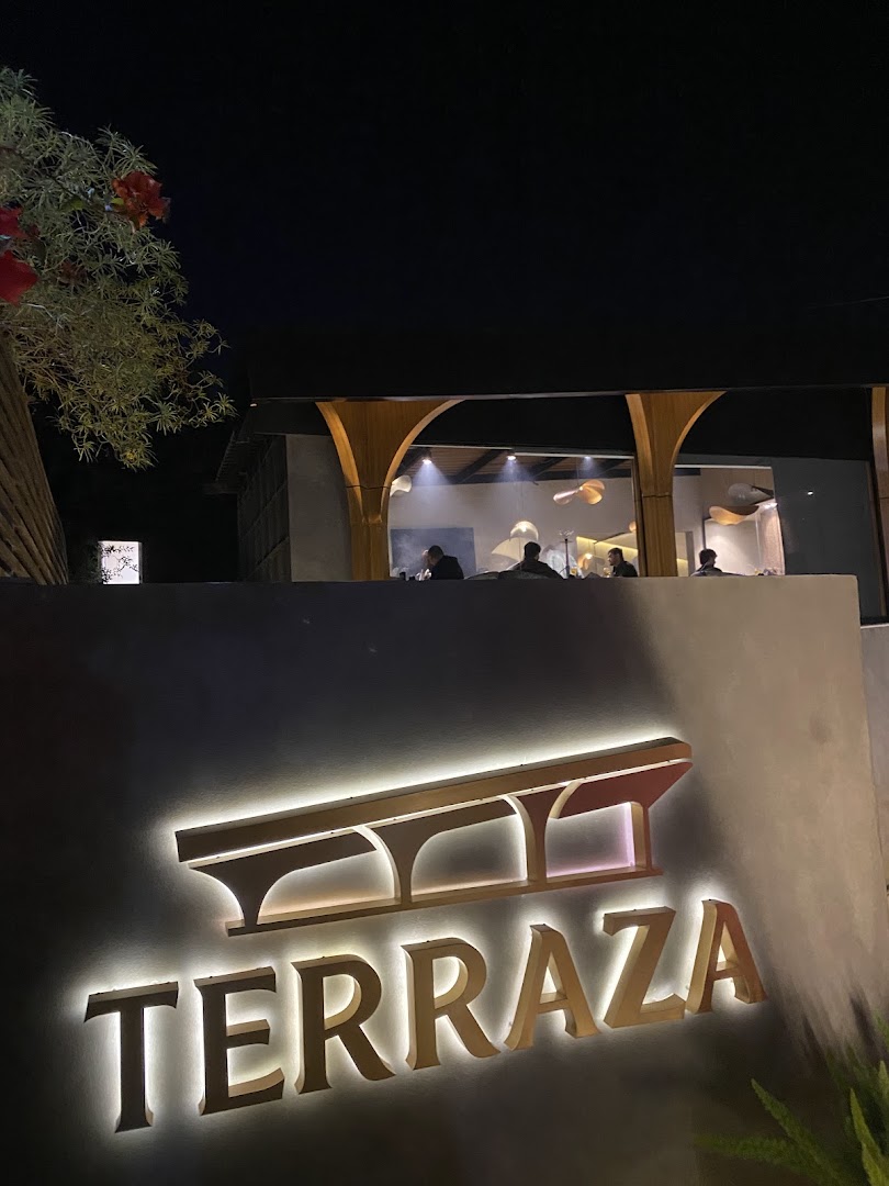 Terraza: clear, professional shot of signage