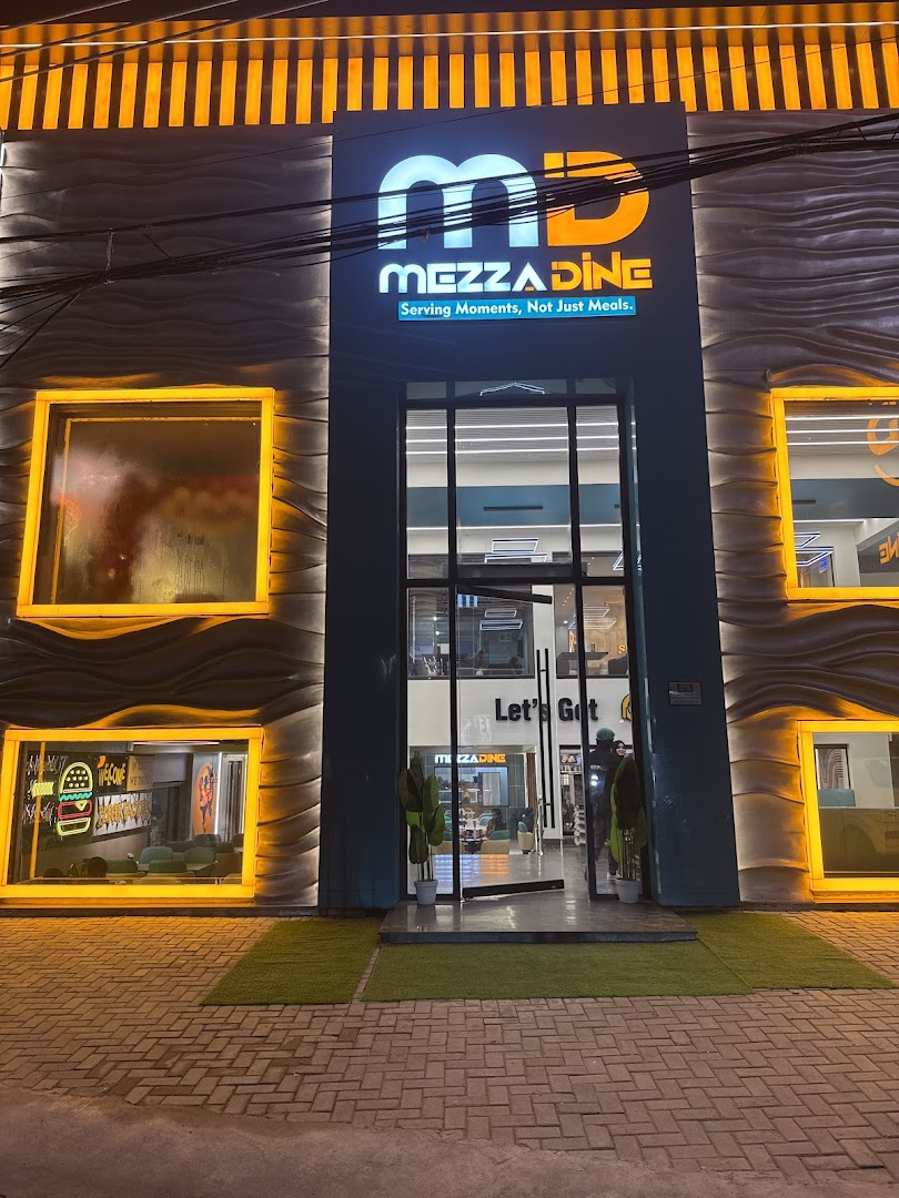 Mezzadine: clear, professional exterior night shot
