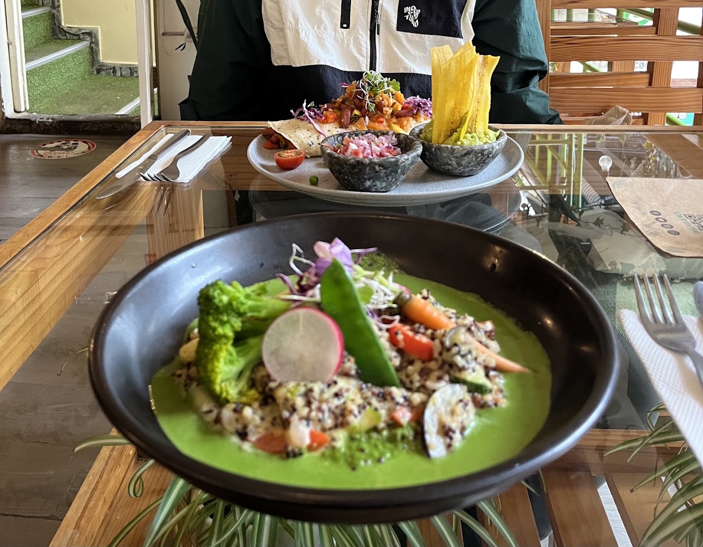 Green House Organic Concept: appetizing food presentation and quality
