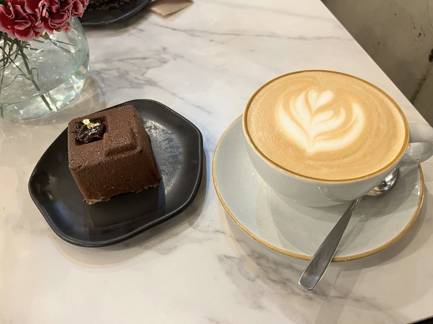 La Tapada: appetizing photo of coffee and dessert