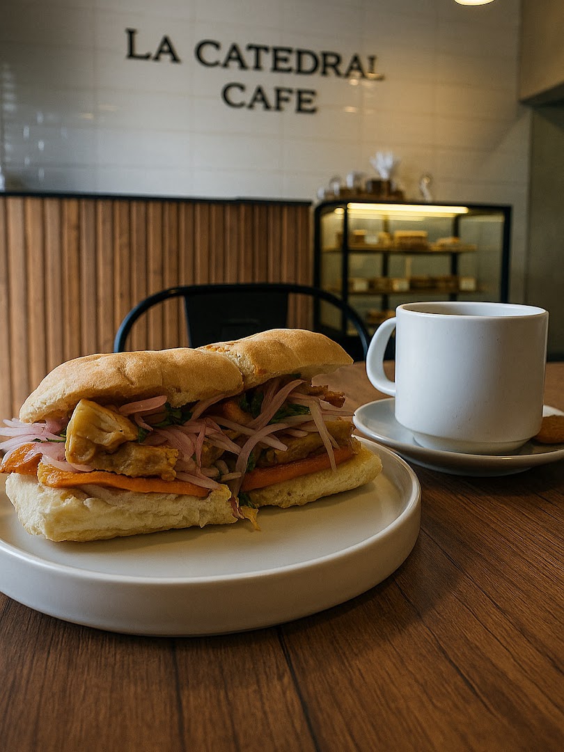 La Catedral Café: appetizing food photo with branding