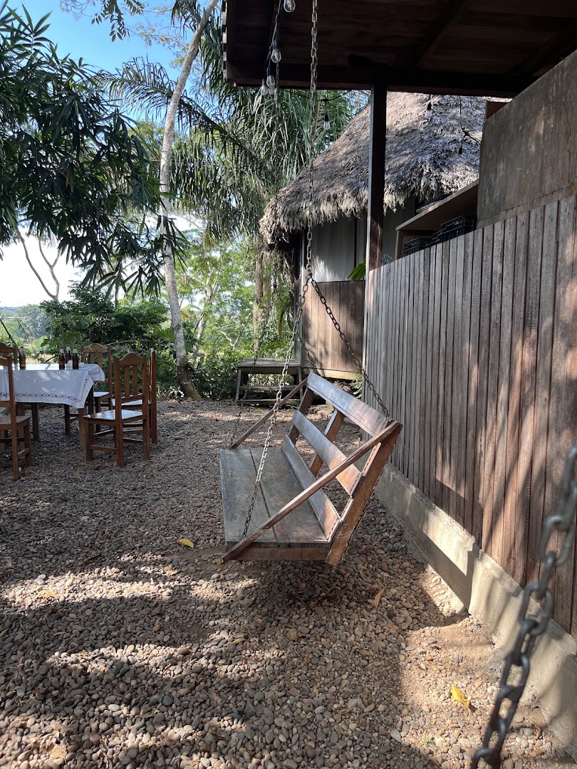 Cacao Center: inviting outdoor seating area shown