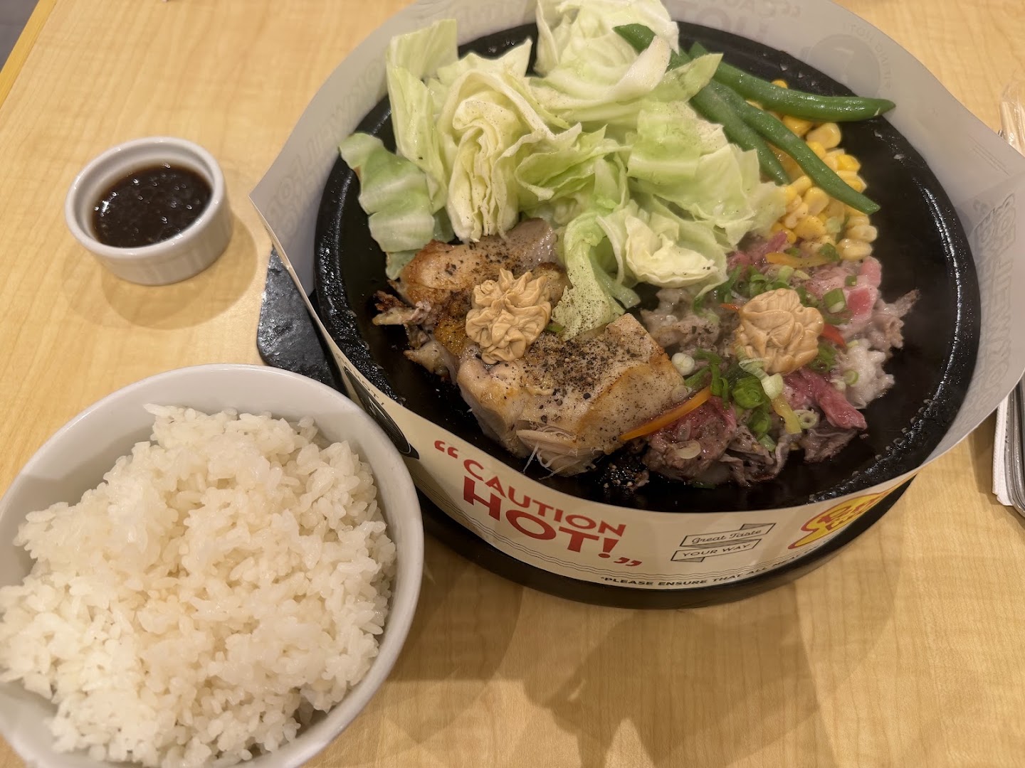Pepper Lunch: appetizing photo of restaurant meal