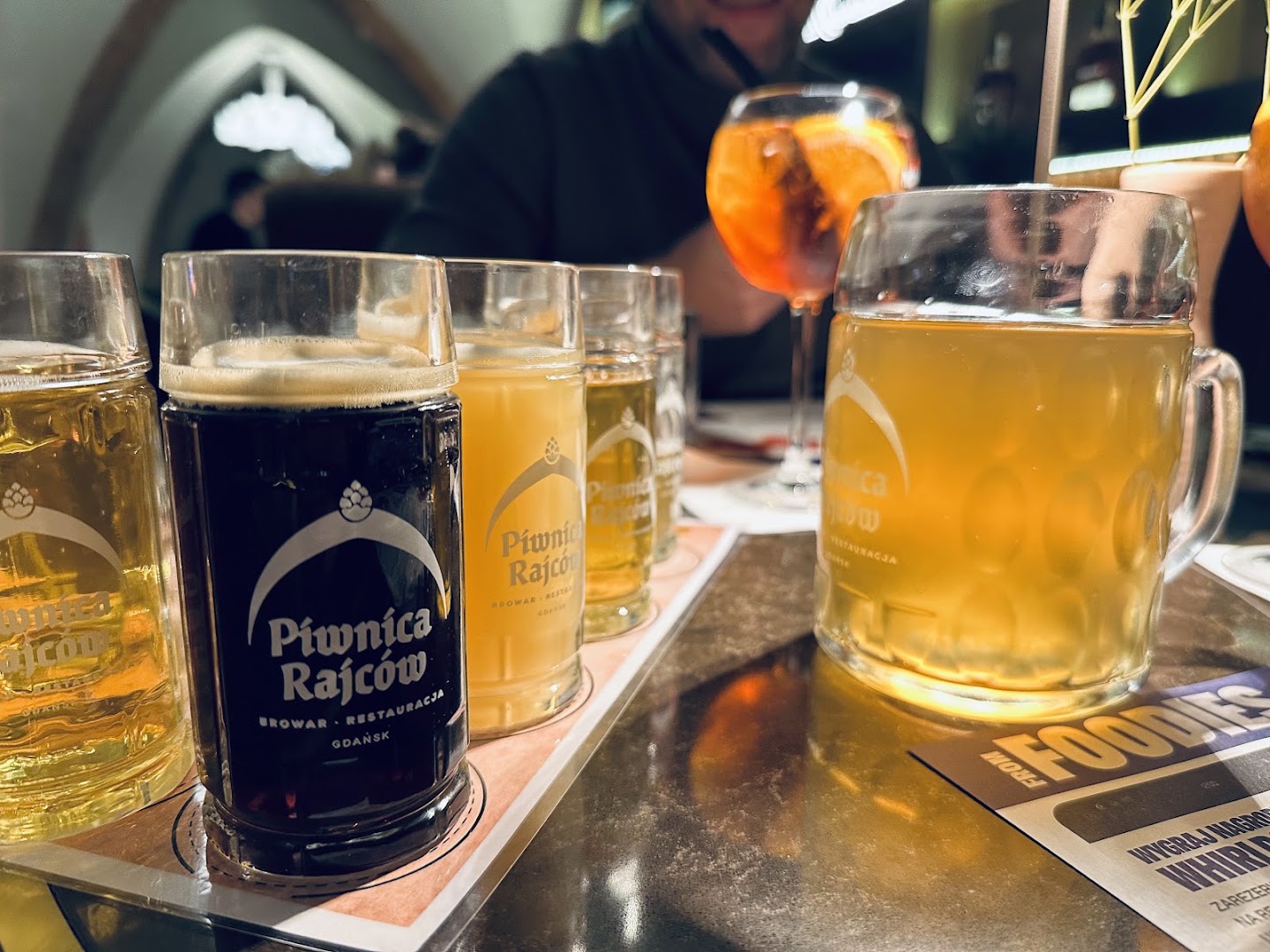 Piwnica Rajców: appetizing beer flight photo