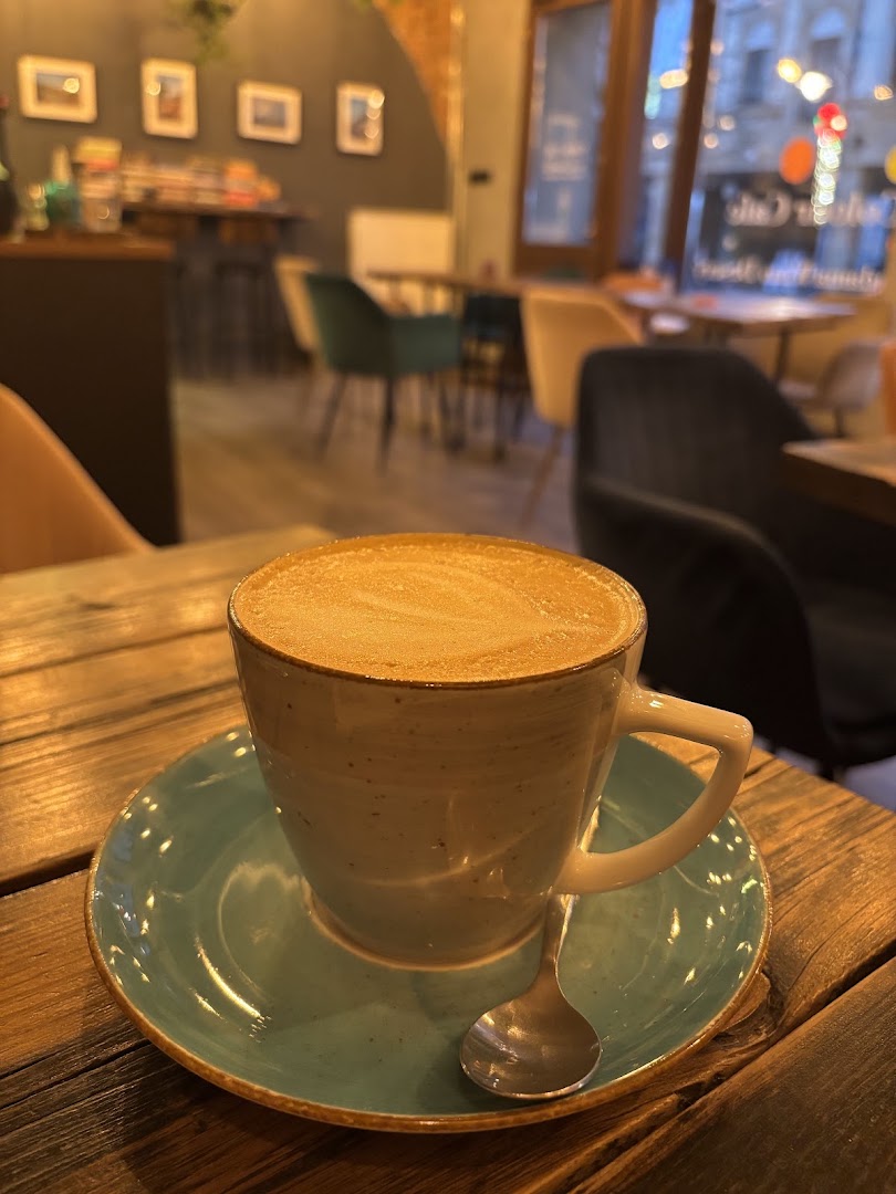 Colour Café: appealing shot of coffee drink