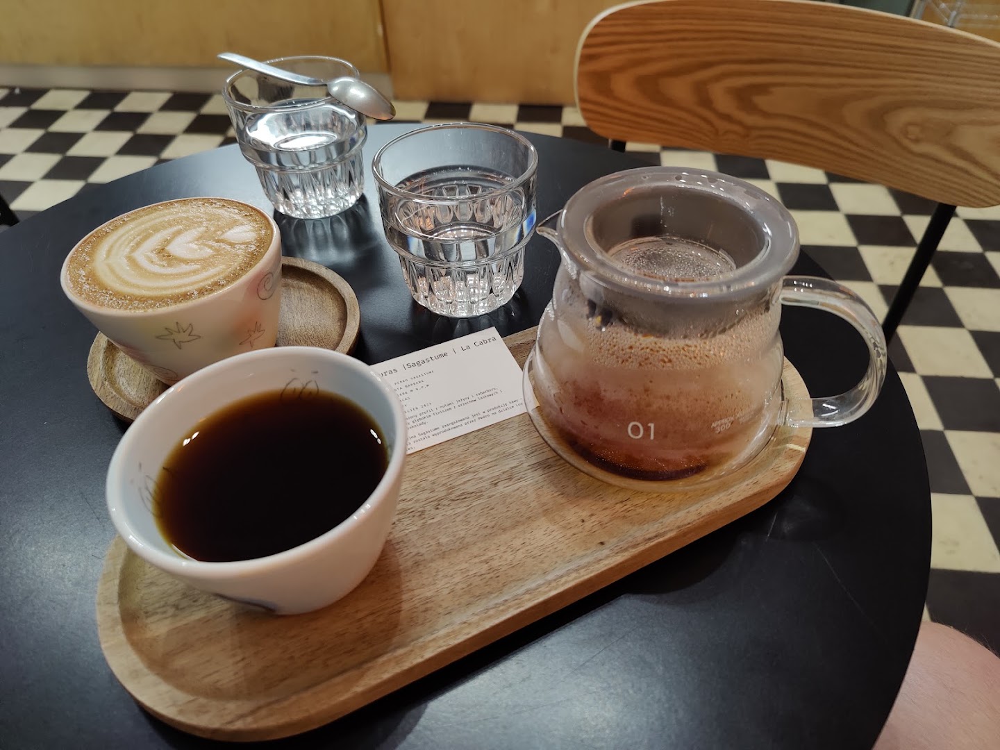 Miejska: appetizing presentation of coffee drinks